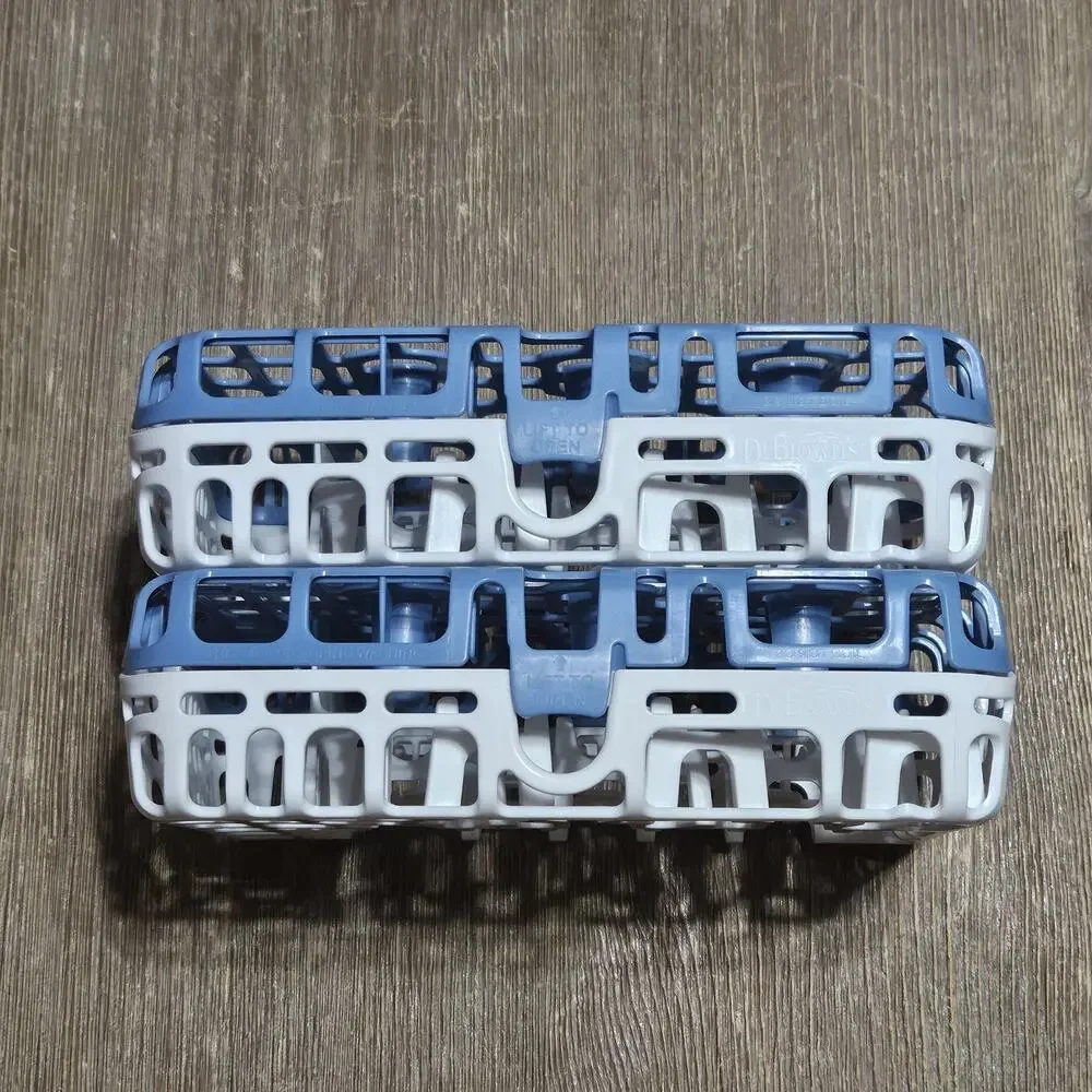 Dr. Brown's Dishwasher Basket Lot of 2 Bottle Parts Cleaning Baskets Blue &...
